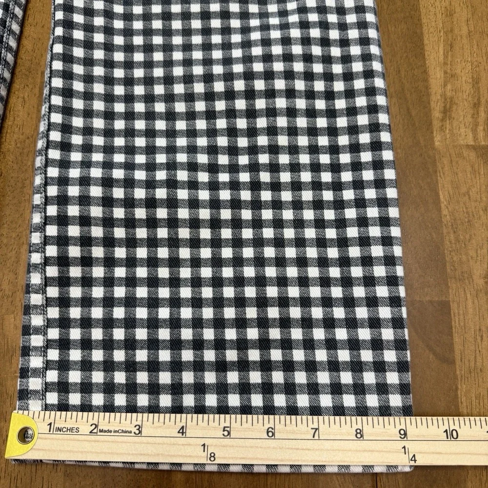 Reformation Fawcett jean women's 26 gingham check plaid preppy boho festival - Picture 10 of 15